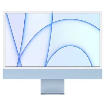 Sleek blue iMac desktop computer showcasing new iMac deals for powerful performance and modern design