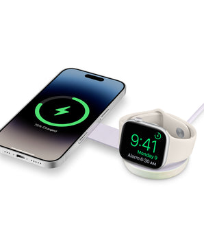 Twelve South ButterFly SE 2-in-1 USB-C Qi2 Travel Charger - Iridescent